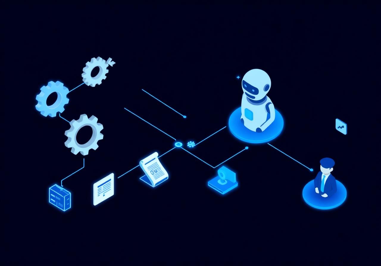 AI automation workflow infographic
